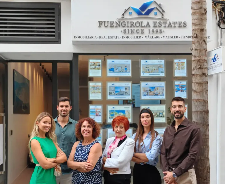 Fuengirola Estates team in front of the office