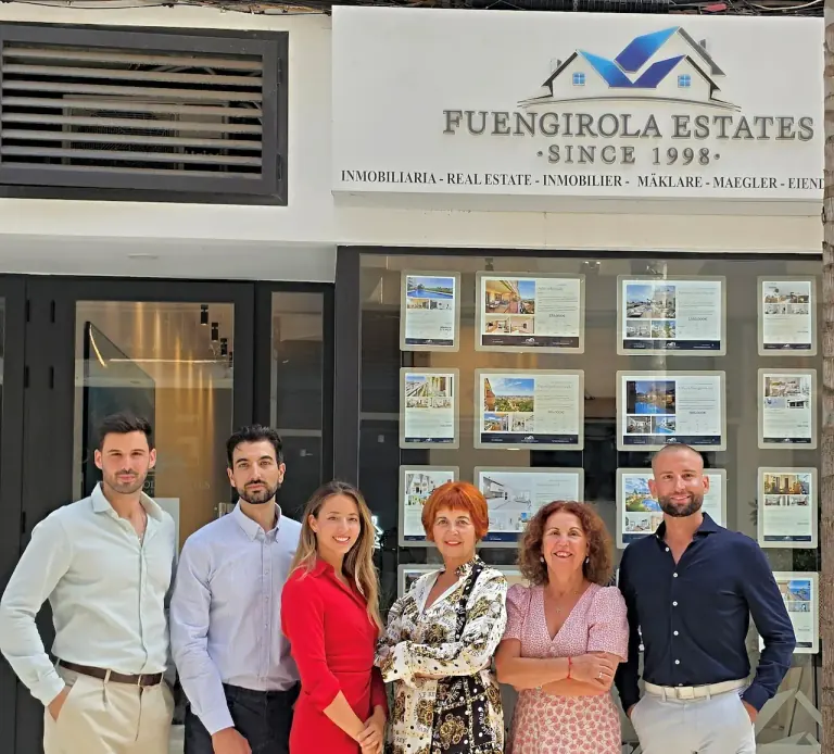 Fuengirola Estates team in front of the office